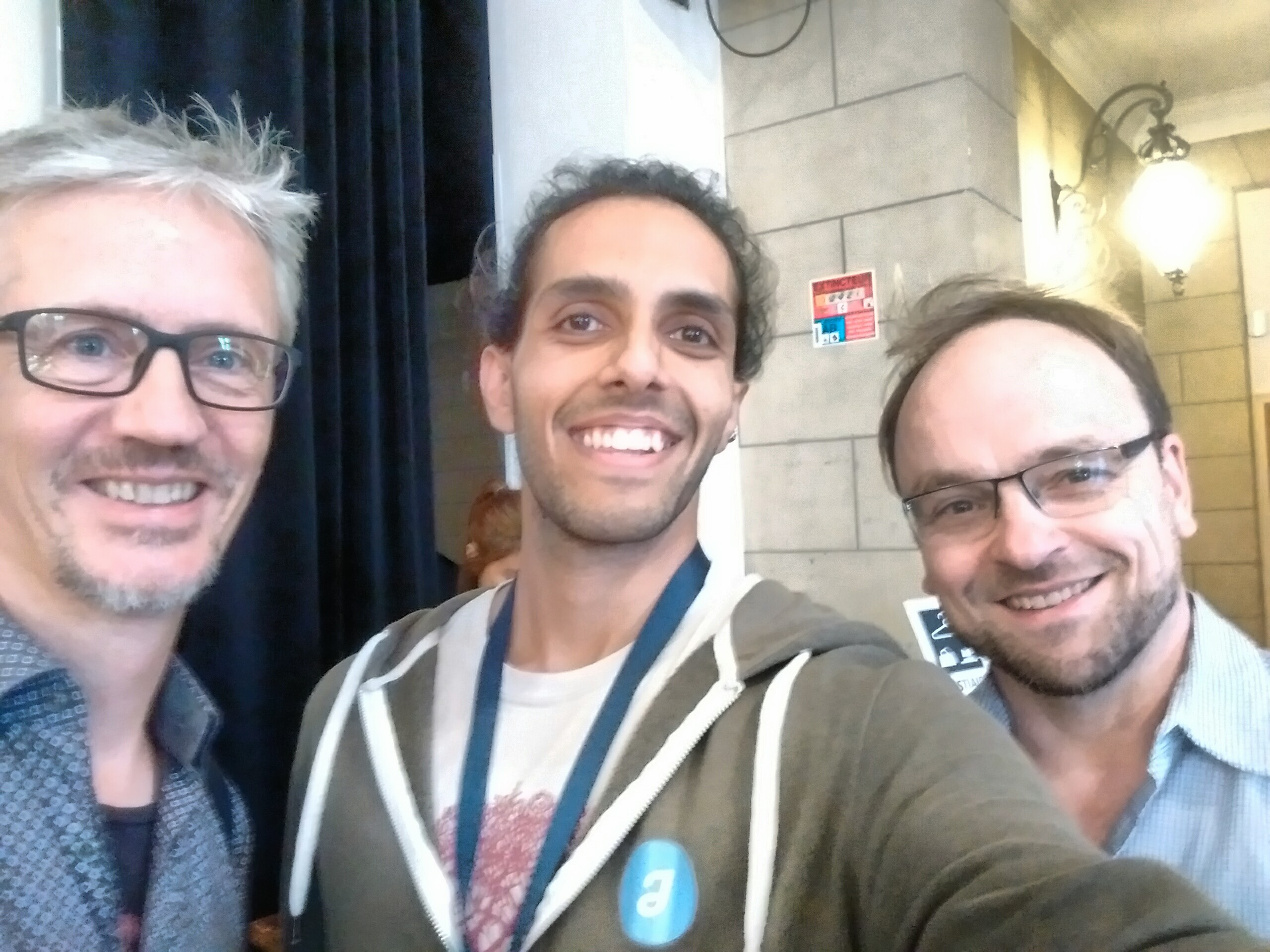 Tillman, me and Hendrik at the conference venue.