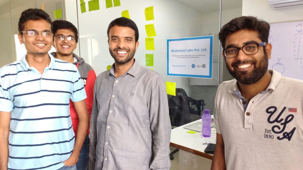 MusicMuni Labs – Swapnil, Utkarsh, Gopala and Sankalp (from left-to-right).